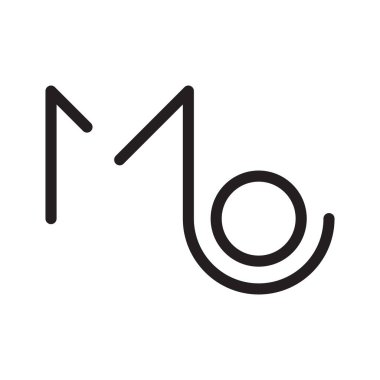 MO ilk harf logo şablon vektör simgesi tasarımı