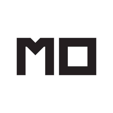 MO ilk harf logo şablon vektör simgesi tasarımı