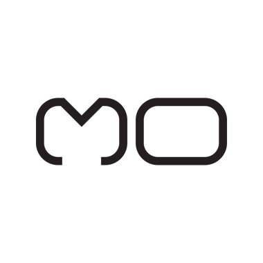 MO ilk harf logo şablon vektör simgesi tasarımı