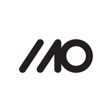 MO ilk harf logo şablon vektör simgesi tasarımı
