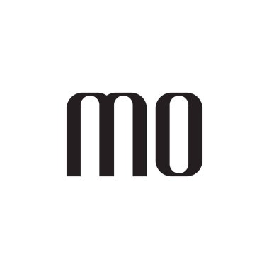 MO ilk harf logo şablon vektör simgesi tasarımı