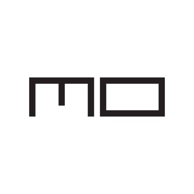 MO ilk harf logo şablon vektör simgesi tasarımı