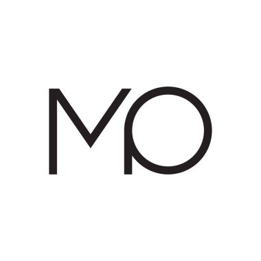 MO ilk harf logo şablon vektör simgesi tasarımı