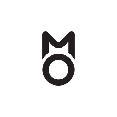 MO ilk harf logo şablon vektör simgesi tasarımı