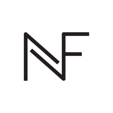 NF ilk harf logo şablon vektör simgesi tasarımı