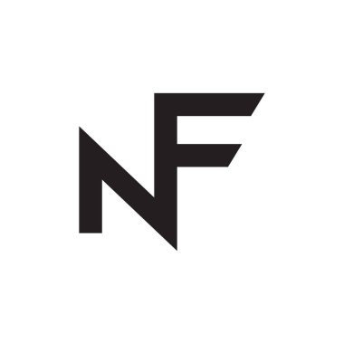 NF ilk harf logo şablon vektör simgesi tasarımı