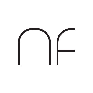 NF ilk harf logo şablon vektör simgesi tasarımı
