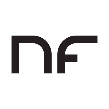 NF ilk harf logo şablon vektör simgesi tasarımı