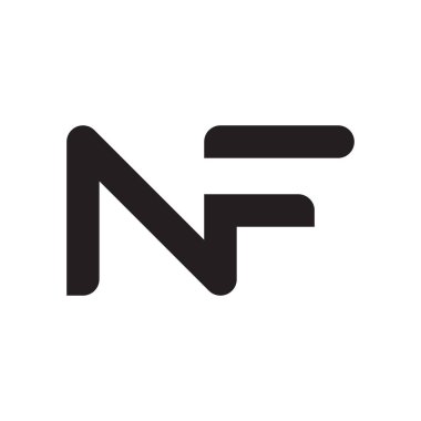 NF ilk harf logo şablon vektör simgesi tasarımı