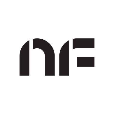 NF ilk harf logo şablon vektör simgesi tasarımı