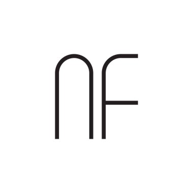 NF ilk harf logo şablon vektör simgesi tasarımı