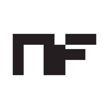 NF ilk harf logo şablon vektör simgesi tasarımı