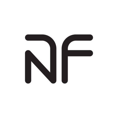 NF ilk harf logo şablon vektör simgesi tasarımı