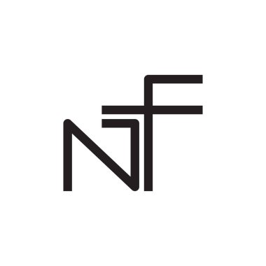 NF ilk harf logo şablon vektör simgesi tasarımı
