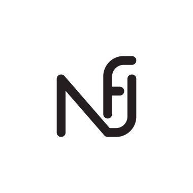 NF ilk harf logo şablon vektör simgesi tasarımı