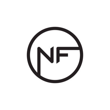 NF ilk harf logo şablon vektör simgesi tasarımı
