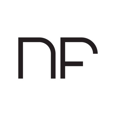 NF ilk harf logo şablon vektör simgesi tasarımı