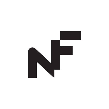 NF ilk harf logo şablon vektör simgesi tasarımı