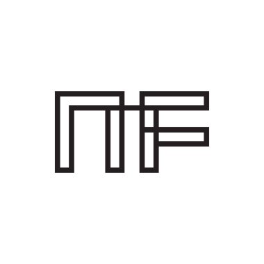 NF ilk harf logo şablon vektör simgesi tasarımı