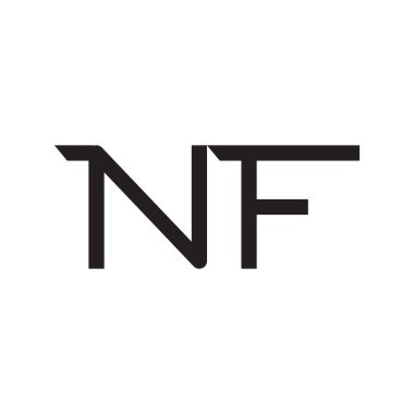 NF ilk harf logo şablon vektör simgesi tasarımı