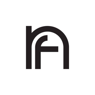 NF ilk harf logo şablon vektör simgesi tasarımı