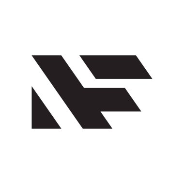 NF ilk harf logo şablon vektör simgesi tasarımı