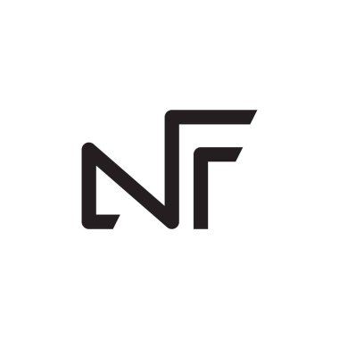 NF ilk harf logo şablon vektör simgesi tasarımı