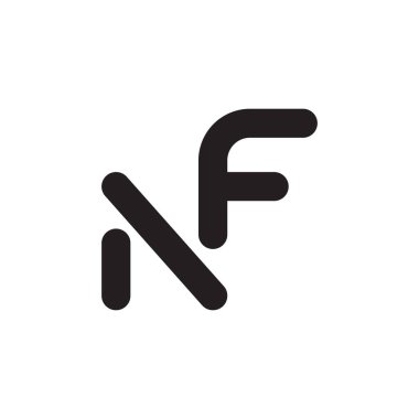 NF ilk harf logo şablon vektör simgesi tasarımı