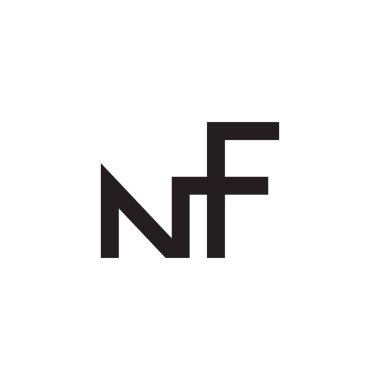 NF ilk harf logo şablon vektör simgesi tasarımı