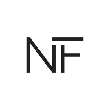 NF ilk harf logo şablon vektör simgesi tasarımı