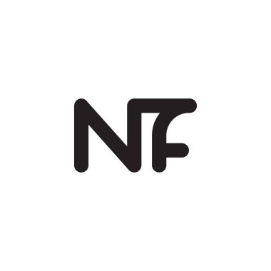NF ilk harf logo şablon vektör simgesi tasarımı