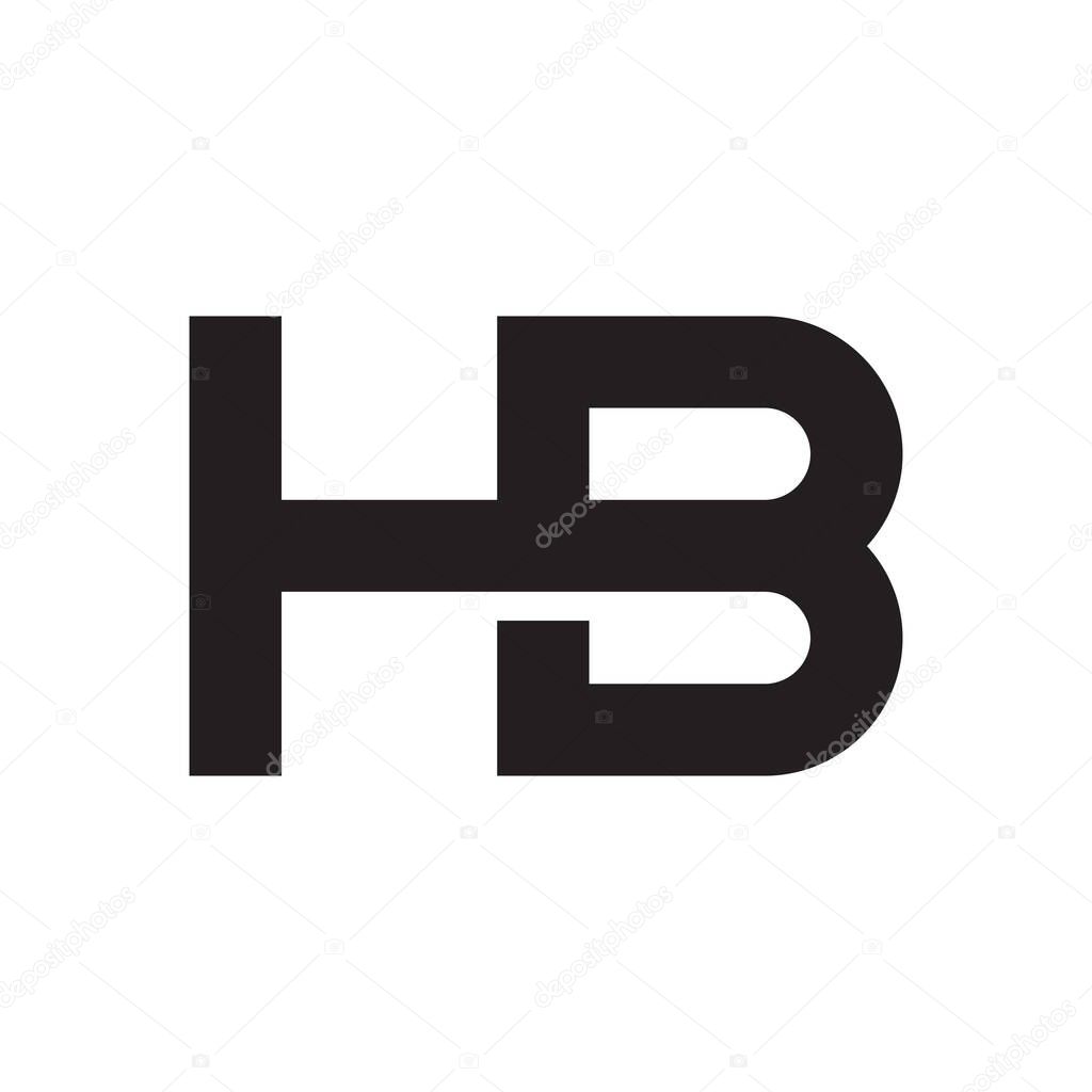 HB initial letter logo template vector icon design