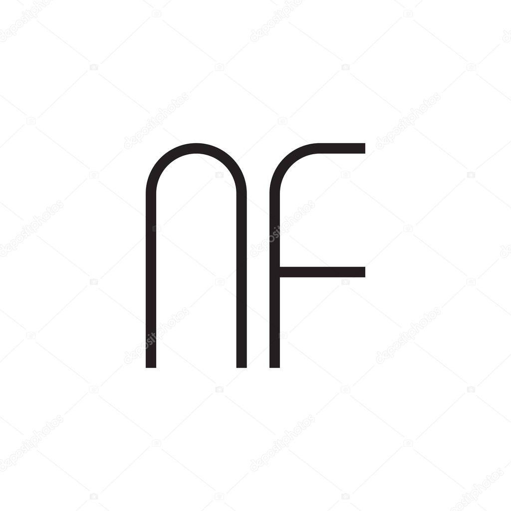 NF initial letter logo template vector icon design