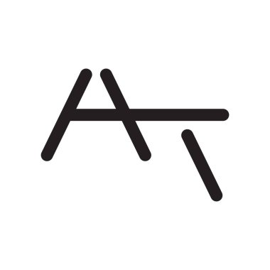 ilk harf vektör logo simgesinde