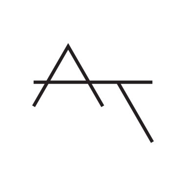 ilk harf vektör logo simgesinde