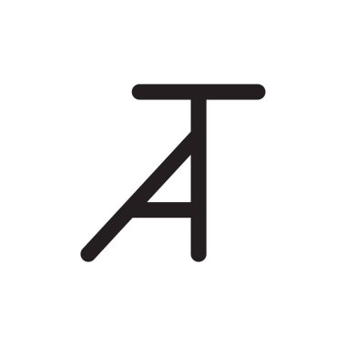 ilk harf vektör logo simgesinde