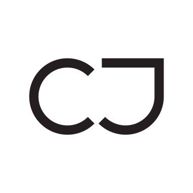 cj ilk harf vektör logo simgesi