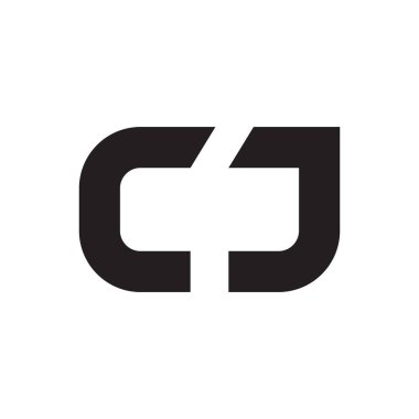cj ilk harf vektör logo simgesi
