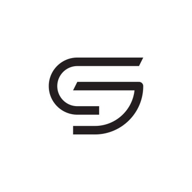 cj ilk harf vektör logo simgesi