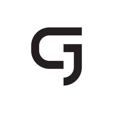cj ilk harf vektör logo simgesi