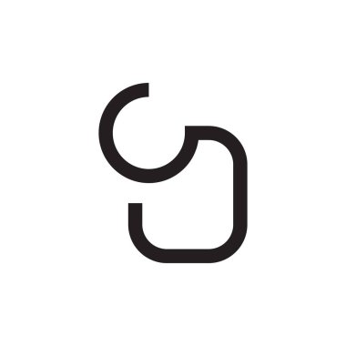 cj ilk harf vektör logo simgesi