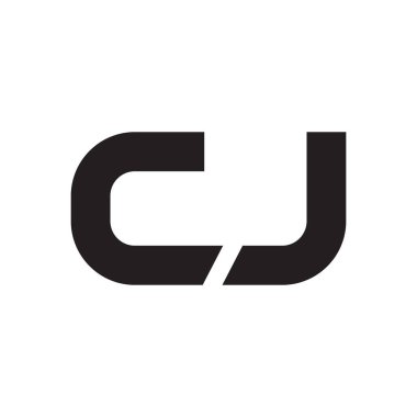 cj ilk harf vektör logo simgesi