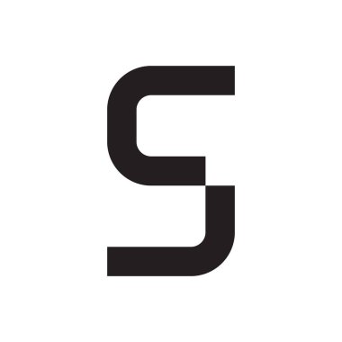 cj ilk harf vektör logo simgesi