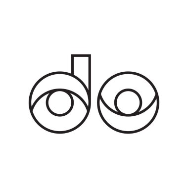 ilk harf vektör logo simgesini yap