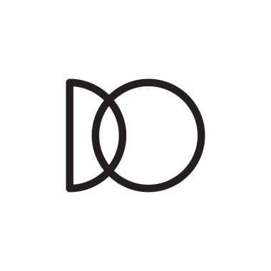 ilk harf vektör logo simgesini yap