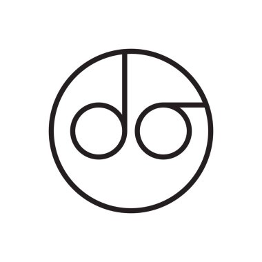 ilk harf vektör logo simgesini yap