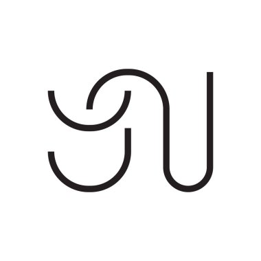 İlk harf vektör simgesi