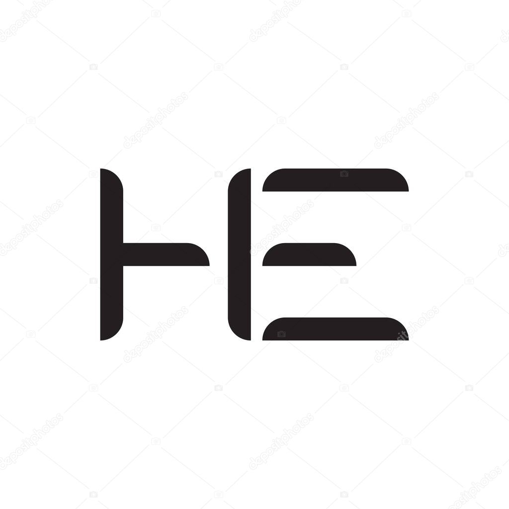 he initial letter vector logo icon