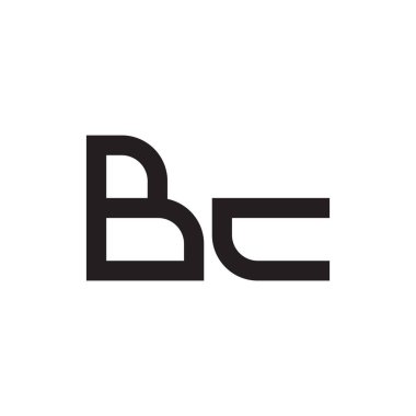 bc ilk harf vektör logo simgesi