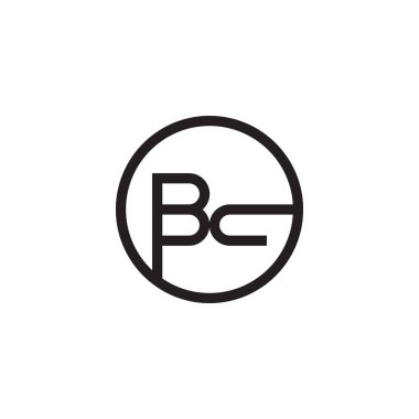 bc ilk harf vektör logo simgesi